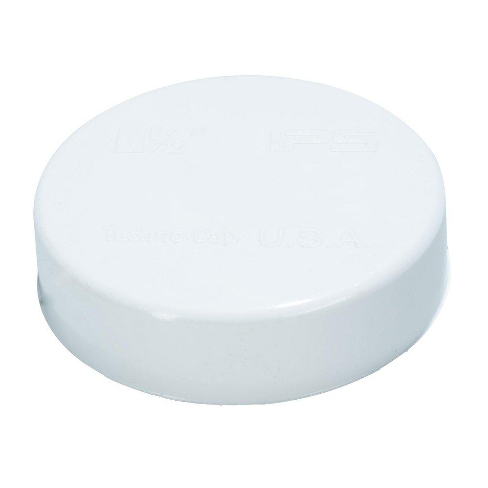 Test-Tite&reg; White Solvent Weld PVC DWV Test Cap in White for 1-1/2 in. to 4 in. DWV Pipes 