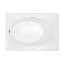 42 in. 54 gal Acrylic Drop-In and Skirted Rectangle Whirlpool Bathtub with Left Drain in White