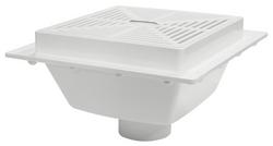 14-1/8 x 14-1/8 x 8-5/16 in. Floor Mount Plastic Floor Sink