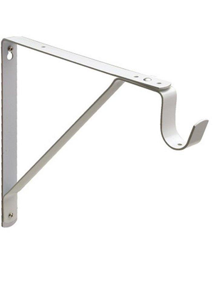 Better Home White Light Duty Shelf and Rod Support Bracket 
