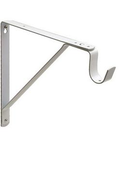 Light Duty Shelf and Rod Support Bracket in White