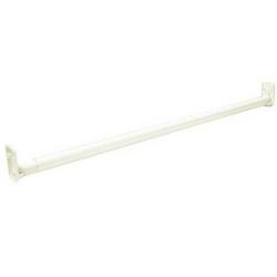 Steel Adjustable Closet Rod in White Powder-Coated