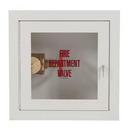 Potter Roemer White 18 in. Stainless Steel Full Glass Valve Cabinet 