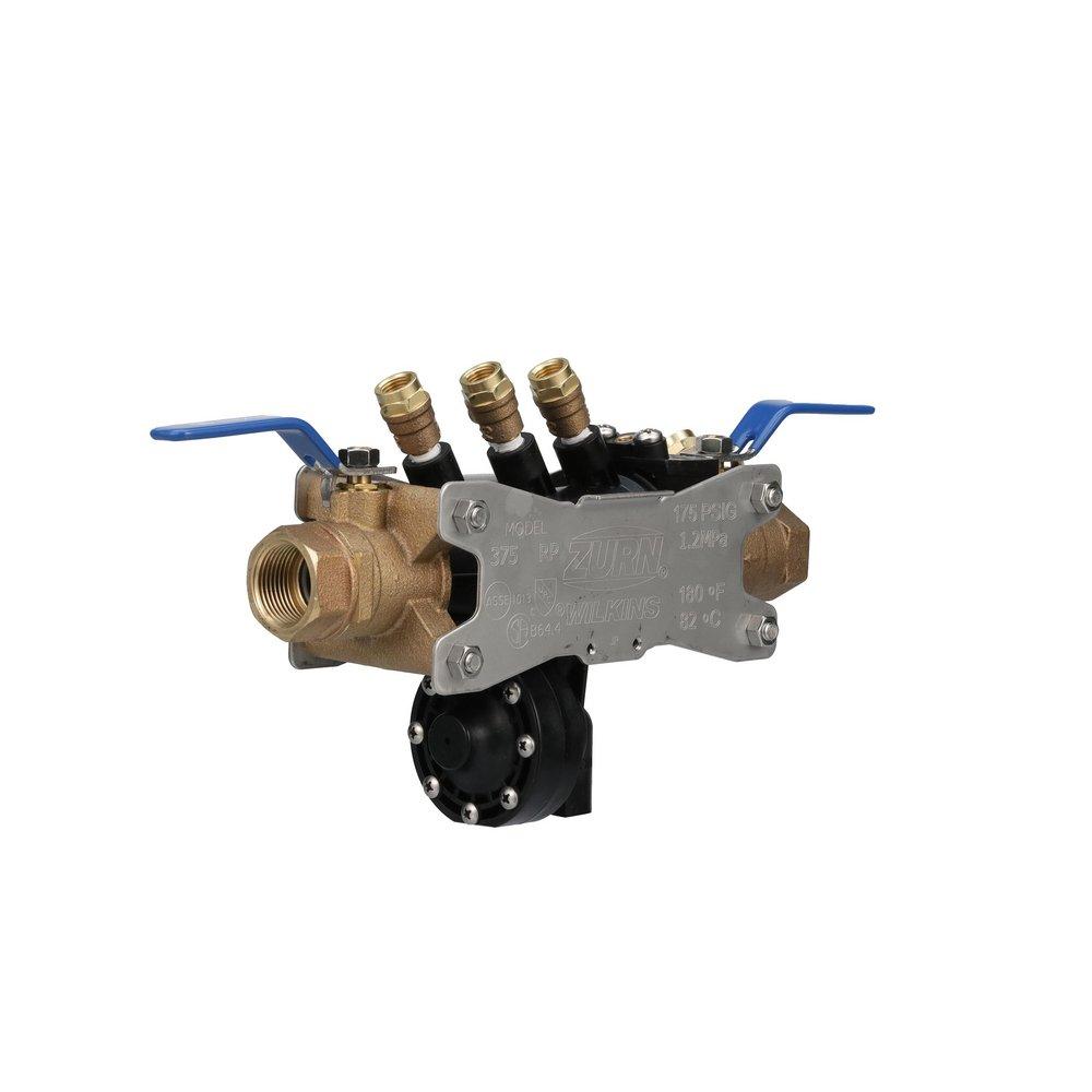 Zurn Wilkins Stainless Steel Epoxy Coated 300L Stainless Steel and Nylon FNPT 175 psi Backflow Preventer 