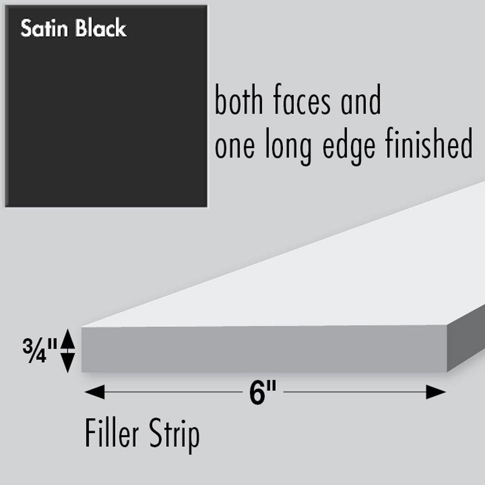 Strasser Satin Black 36 x 6 in. Cabinet Filler 
