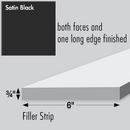 Strasser Satin Black 36 x 6 in. Cabinet Filler 