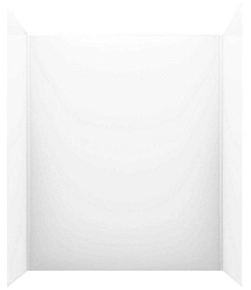 Swan Corporation White 72 x 60 x 30 in. Swanstone Solid Surface Tub Wall Kit 