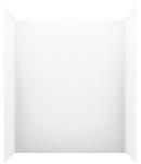 72 x 60 x 30 in. Swanstone Solid Surface Tub Wall Kit in White