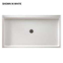 34 in. x 60 in. Shower Base with Center Drain in White