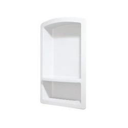 22 in. Rectangular Shower Shelf in White