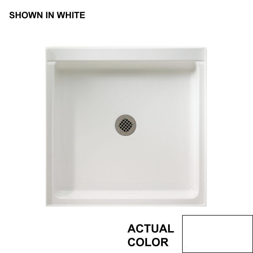 Swan Corporation White 42 x 42 in. Veritek Square Shower Base with Center Drain 