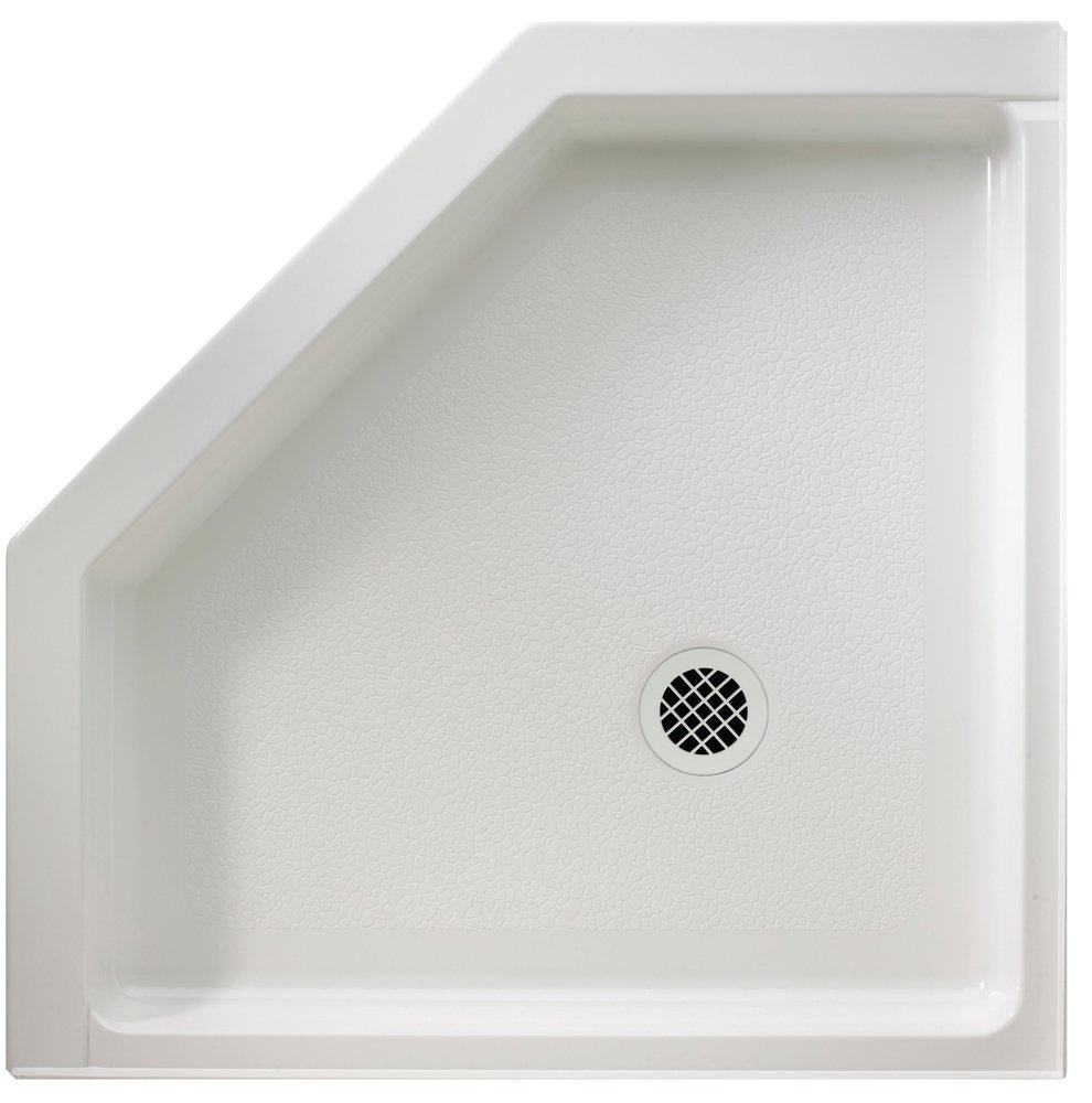 Swan Corporation White 42 x 42 in. Shower Floor with Corner Drain 