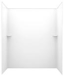 72 x 36 x 36 in. Swanstone Solid Surface Shower Wall Kit in White