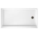 32 in. x 60 in. Shower Base with Left Drain in White