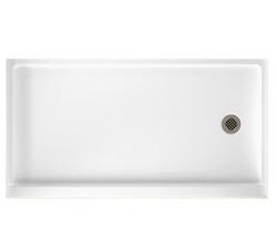 32 in. x 60 in. Shower Base with Left Drain in White