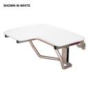 ADA Fold Shower Seat for Left Seat Wall in White