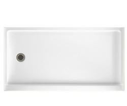 32 in. x 60 in. Shower Base with Right Drain in White