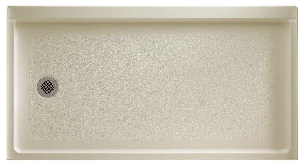 Swan Corporation Bone 60 x 32 in. Single Threshold Shower Receptor with Left Hand Drain 