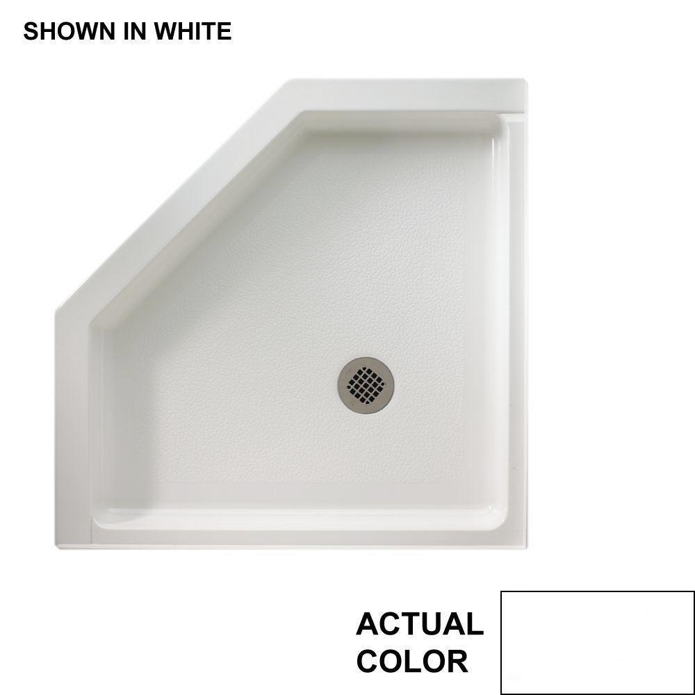 Swan Corporation White 38 in. Corner Shower Base 