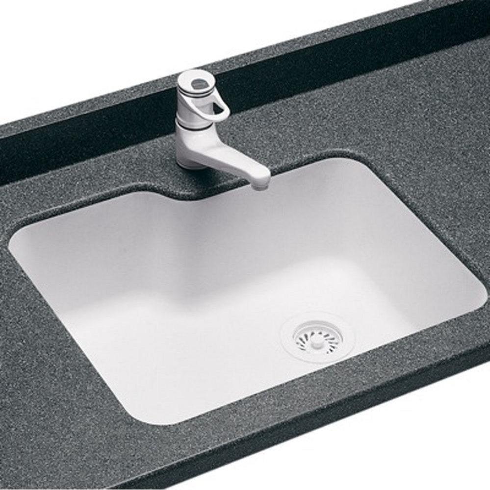 Swan Corporation White Single Bowl Undermount Kitchen Sink 