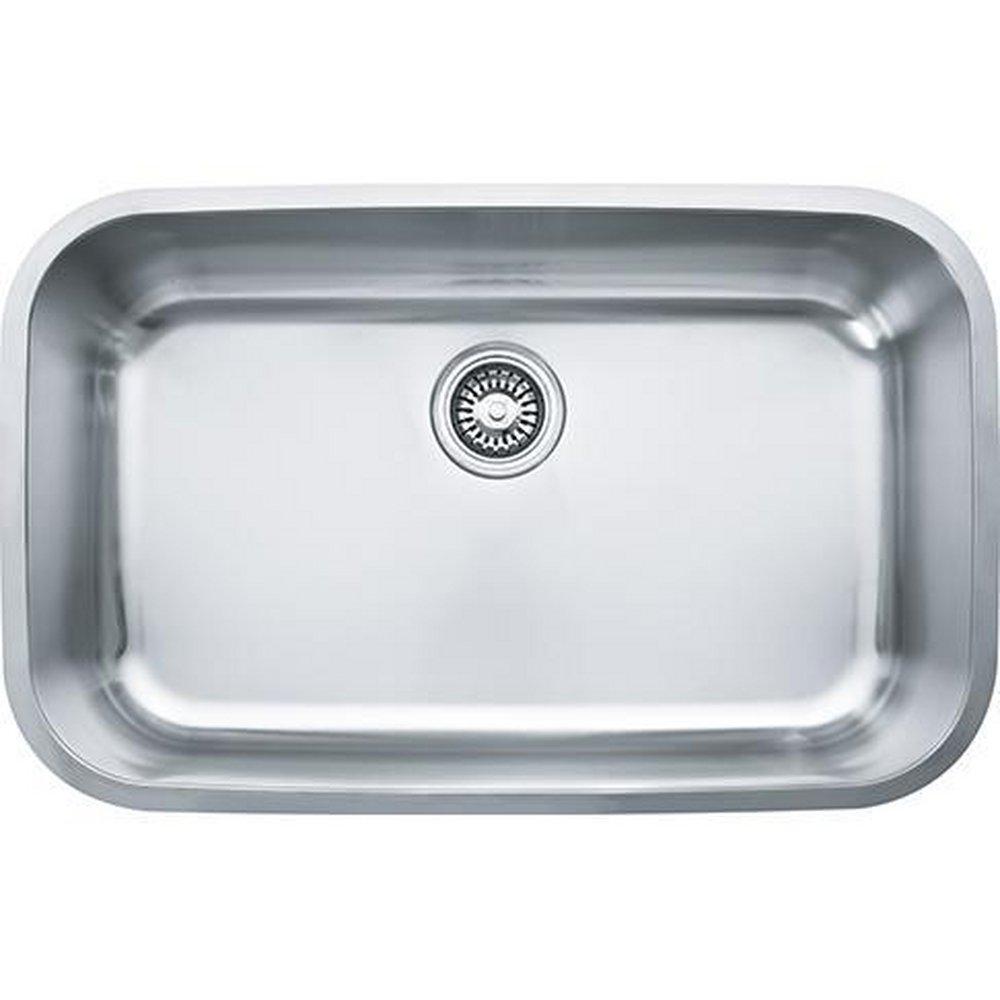 Franke 1Bowl Undermount Kitchen Sink with Rear Center Drain in