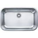 1-Bowl Undermount Kitchen Sink with Rear Center Drain in Stainless Steel