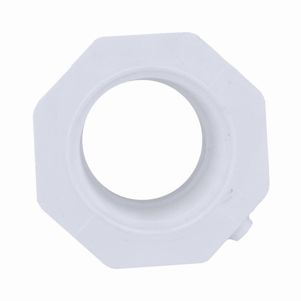 White PVC Schedule 40 Male x Female Threaded Bushing 