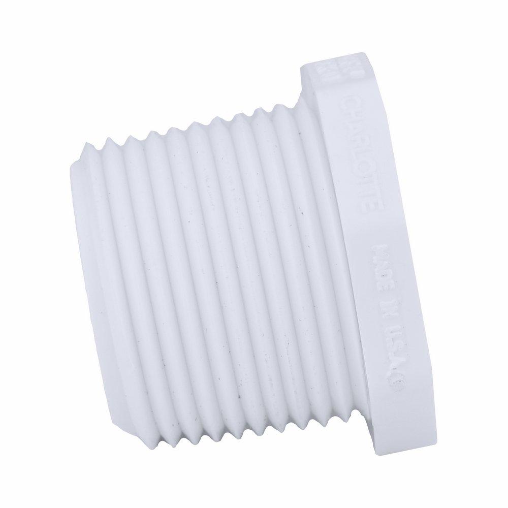 White PVC Schedule 40 Male x Female Threaded Bushing 