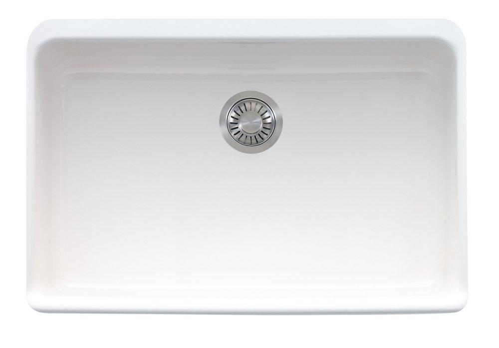 Franke White 27-5/8 x 19-3/4 in. Fireclay Single Bowl Farmhouse Kitchen Sink 