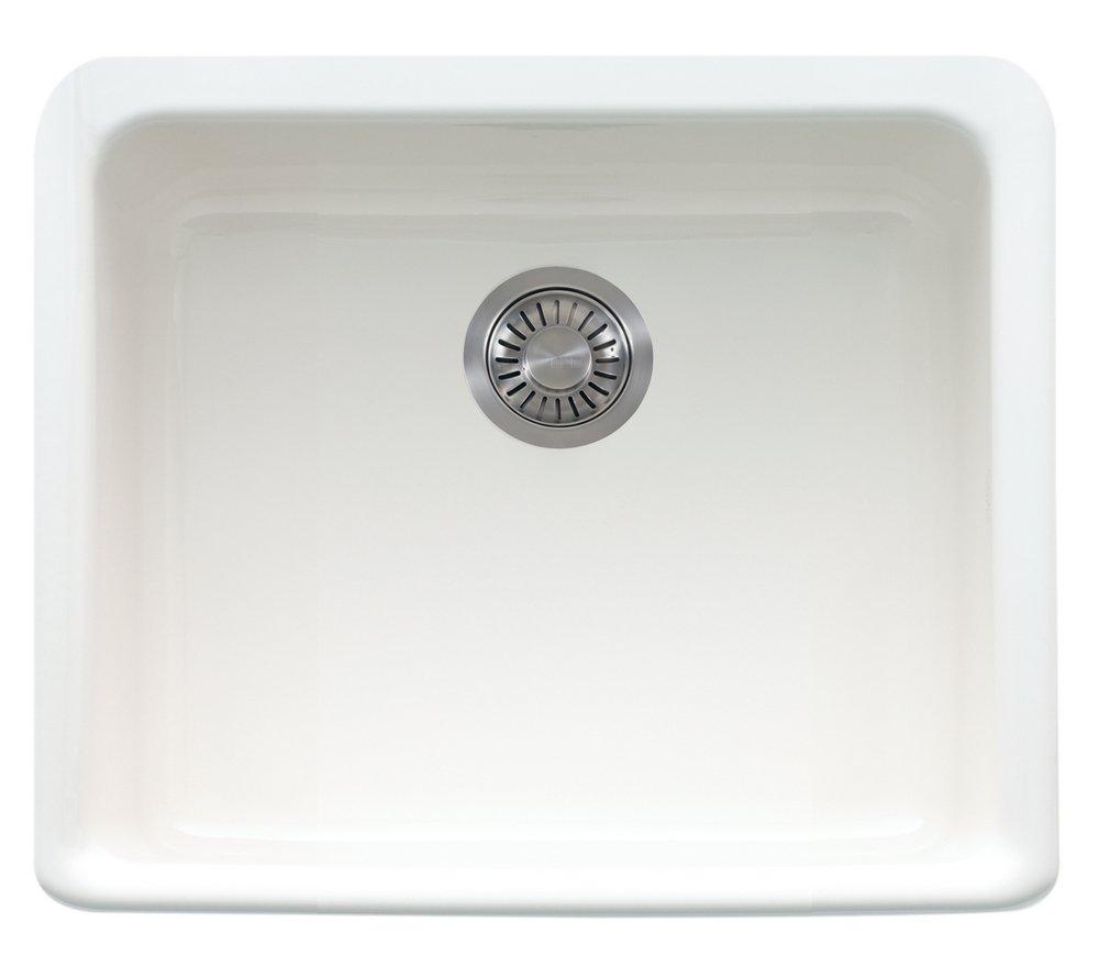 Franke White 19-1/2 x 16 in. Fireclay Single Bowl Farmhouse Kitchen Sink 