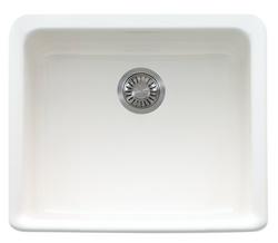 19-1/2 in. Undermount Farmhouse Fireclay Single Bowl Kitchen Sink in White