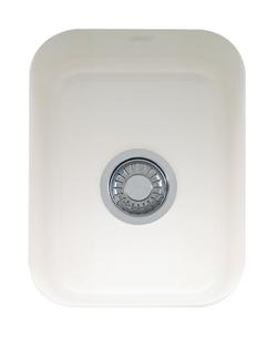 14-3/8 x 17-1/8 in. Undermount Fireclay Bar Sink in White