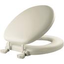 Round Closed Front Toilet Seat with Cover in Biscuit