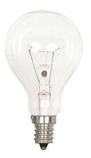 40W 3-3/8 in. A15 Incandescent Light Bulb with a Candelabra E-12 Base Type A Dimmable in Clear