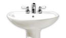 24-1/2 x 20 in. D-shaped Pedestal Bathroom Sink in Linen