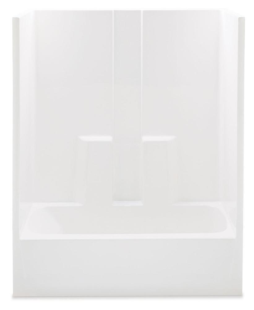 Aquatic White 60 x 75-1/4 in. Tub and Shower in White 