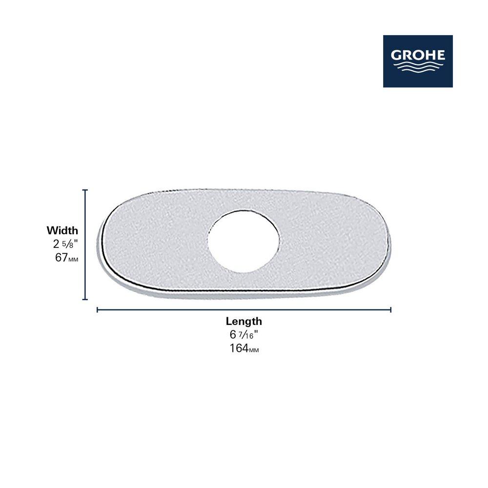 GROHE Brushed Nickel Infinity Finish&trade; 1-3/8 in. Metal Escutcheon 