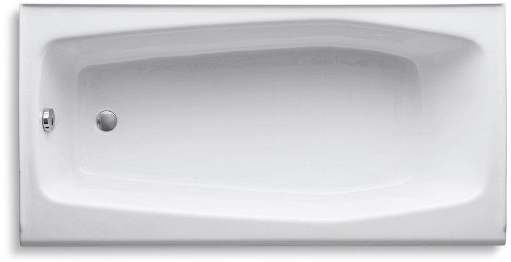 KOHLER White 60 x 30-1/4 in. Soaker Alcove Bathtub Left Drain 