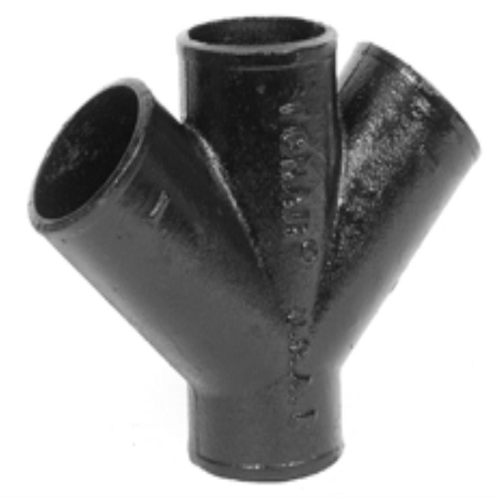 Black Spigot Cast Iron Double Wye 