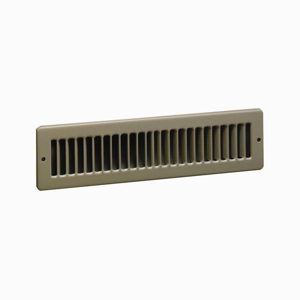 Hart & Cooley White 2 in. 2-way Toe Space Grille in White 