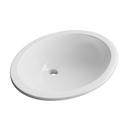 17 in. Undermount Oval Vitreous China Bathroom Sink in White