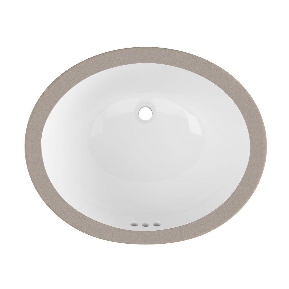 PROFLO&reg; White 15 x 12 in. Undermount Bathroom Sink 