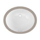 17 in. Undermount Oval Vitreous China Bathroom Sink in White
