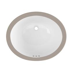 17 in. Undermount Oval Vitreous China Bathroom Sink in White