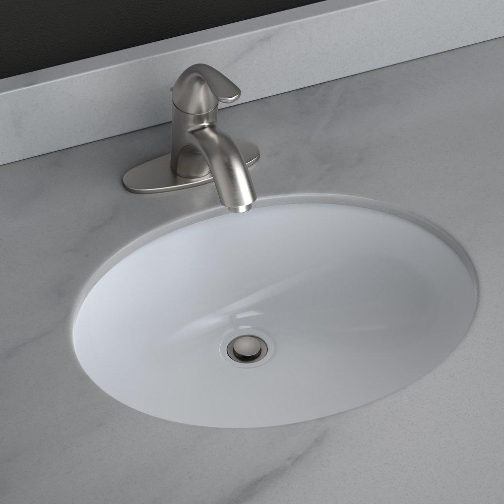 PROFLO&reg; White 15 x 12 in. Undermount Bathroom Sink 