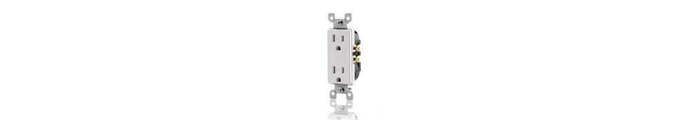LEVITON White Tamper Resistant Duplex Receptacle 