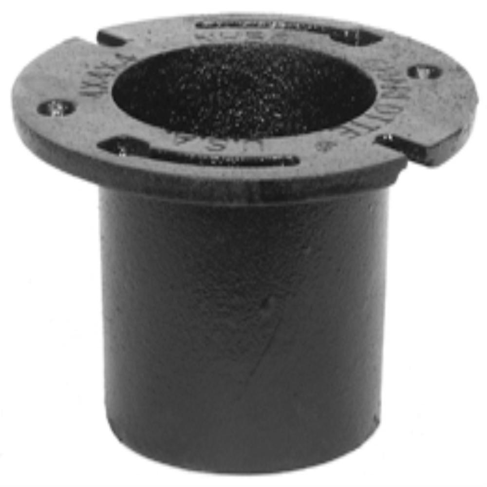 Black 4 in. No-Hub Cast Iron Closet Flange 