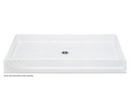 Aquatic White 60 in. Rectangle Shower Base 