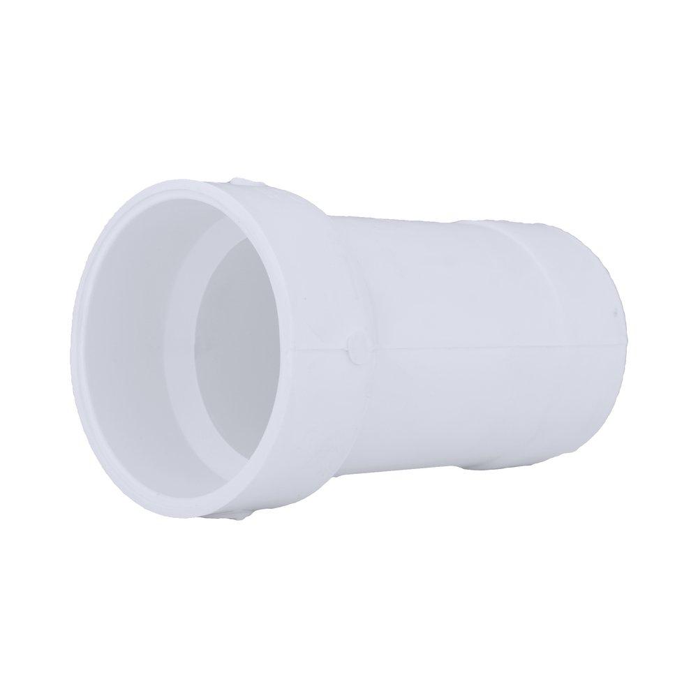 White PVC DWV x Cast Iron Hub Adapter 