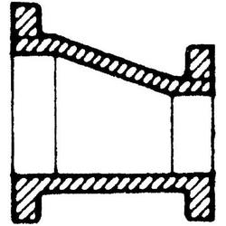 10 x 8 in. Flanged 125# Ductile Iron C110 Eccentric Full Body Reducer